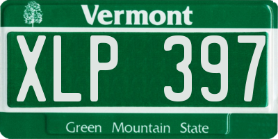 VT license plate XLP397