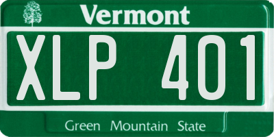 VT license plate XLP401