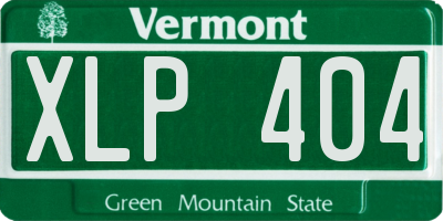 VT license plate XLP404
