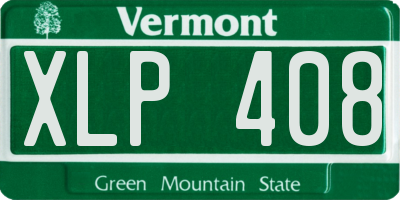 VT license plate XLP408