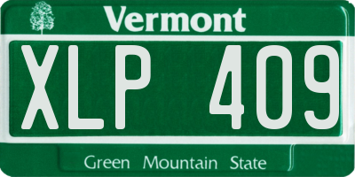 VT license plate XLP409
