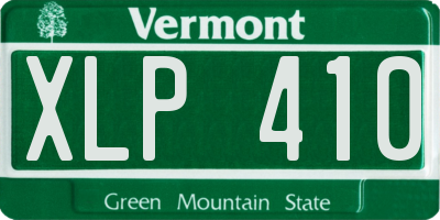 VT license plate XLP410
