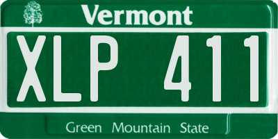 VT license plate XLP411