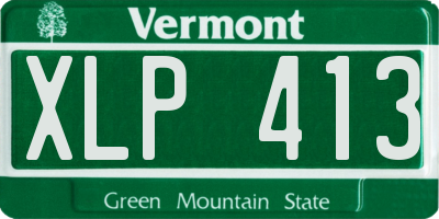 VT license plate XLP413