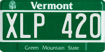 VT license plate XLP420