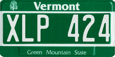 VT license plate XLP424