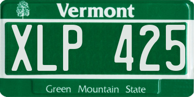 VT license plate XLP425