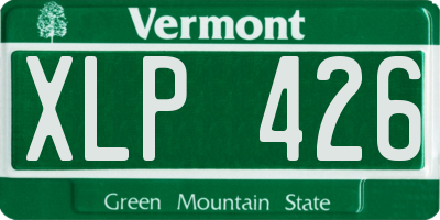 VT license plate XLP426