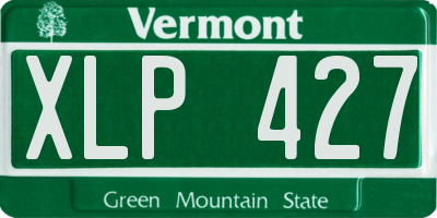 VT license plate XLP427