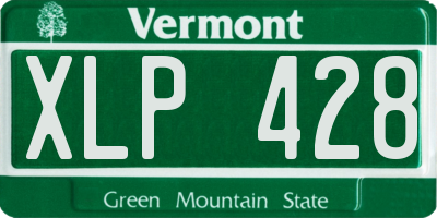 VT license plate XLP428