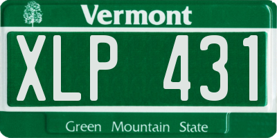 VT license plate XLP431