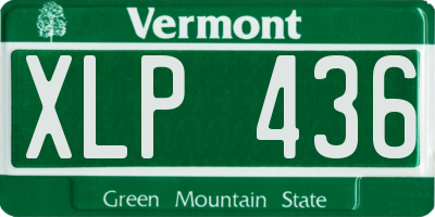 VT license plate XLP436