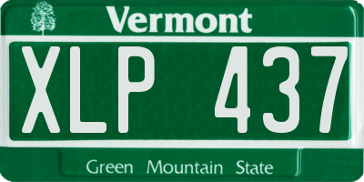 VT license plate XLP437