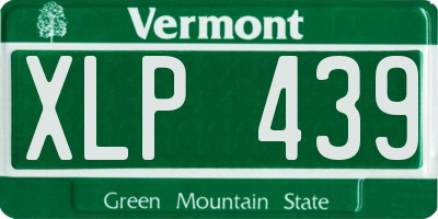 VT license plate XLP439