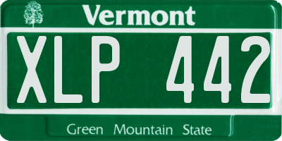 VT license plate XLP442