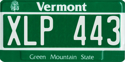 VT license plate XLP443