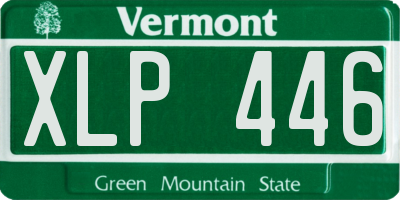 VT license plate XLP446