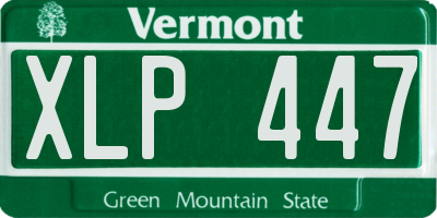 VT license plate XLP447