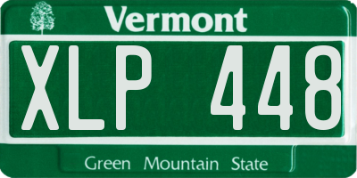 VT license plate XLP448
