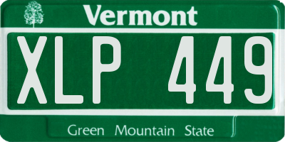 VT license plate XLP449