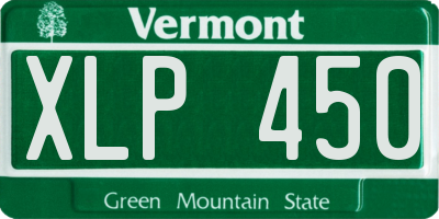 VT license plate XLP450