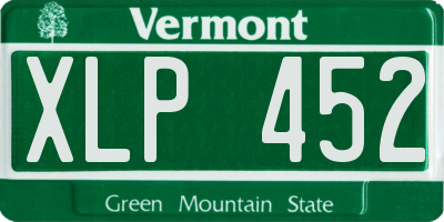 VT license plate XLP452