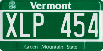 VT license plate XLP454