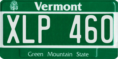 VT license plate XLP460