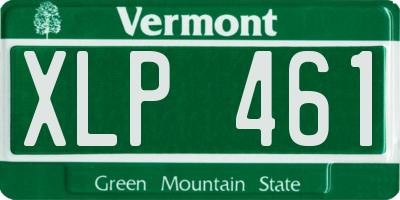 VT license plate XLP461