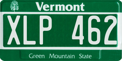 VT license plate XLP462