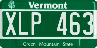 VT license plate XLP463