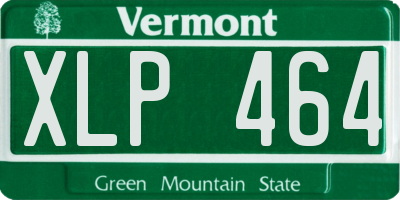 VT license plate XLP464