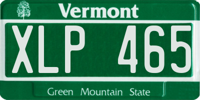 VT license plate XLP465