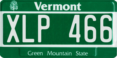 VT license plate XLP466