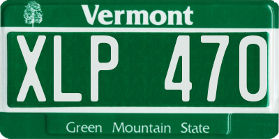 VT license plate XLP470