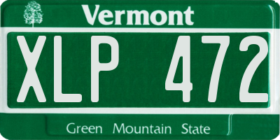 VT license plate XLP472