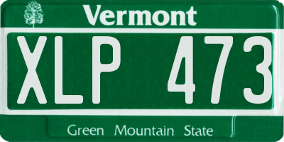 VT license plate XLP473