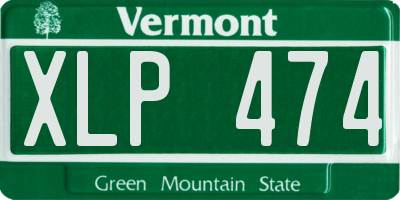 VT license plate XLP474
