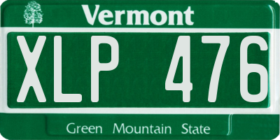 VT license plate XLP476