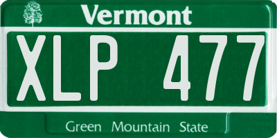 VT license plate XLP477