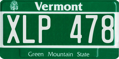 VT license plate XLP478