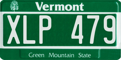 VT license plate XLP479