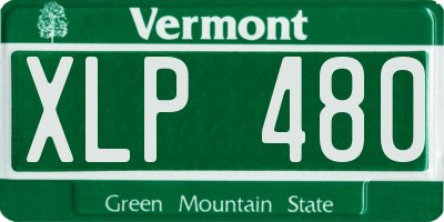 VT license plate XLP480