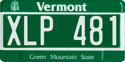 VT license plate XLP481