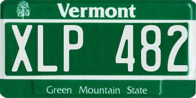 VT license plate XLP482