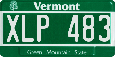 VT license plate XLP483