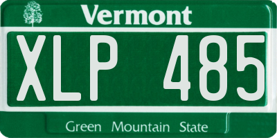 VT license plate XLP485