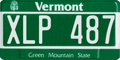 VT license plate XLP487