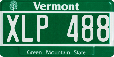 VT license plate XLP488