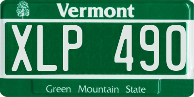 VT license plate XLP490